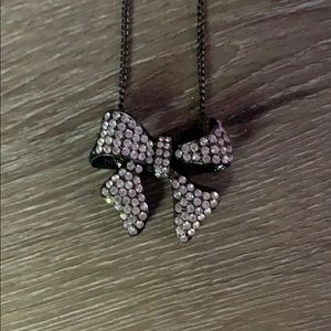 Black Bow Necklace